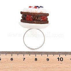 Nachmittagstee-Ringe aus Harz und Kunststoff&nbsp;LS-RJEW-K317-01E
