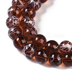 Строковые прозрачные стеклянные бусины в нитях&nbsp;GLAD-Q012-8mm-21