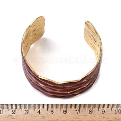 Овальные браслеты-манжеты из нержавеющей стали 304 BJEW-F525-03D-G