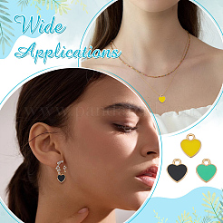 Подвески из эмали из сплава 120 шт. ENAM-ME0001-14