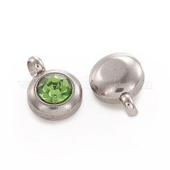 Модные оригинальные цветные подвески из нержавеющей стали марки А со стразами&nbsp;RB-M030-06D