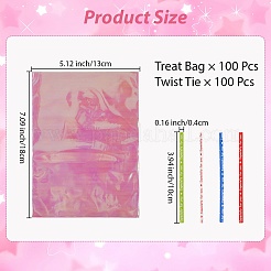 100 Stück Laser-OPP-Zellophan-Süßigkeitenverpackungsbeutel&nbsp;ABAG-WH20005-36