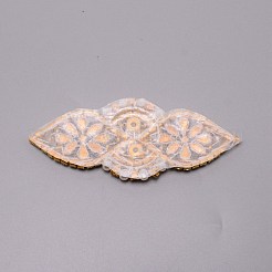 ホットラインストーン  パッチにアイロン  ドレスシューズ衣服装飾  プラスチックパールビーズ付き  花  クリスタル  100x40x6.5mm&nbsp;DIY-WH0182-67