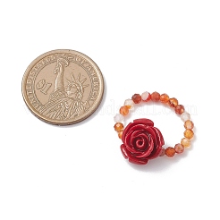 Природные сердолик кольца палец&nbsp;RJEW-TA00212