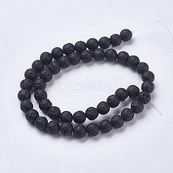 Бусы из натуральной лавы G-J346-37-8mm