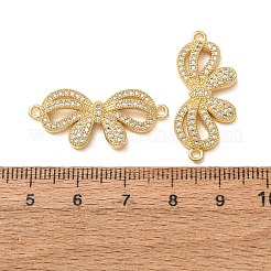 Ciondoli connettore in ottone con micro pavé di zirconi chiari&nbsp;CU-CBA4579-21G
