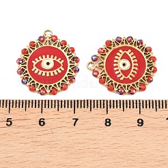 Pendentifs en acier inoxydable 304 et verre émaillé&nbsp;LS-STAS-B132-02G-03