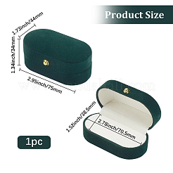 1шт прямоугольная бархатная коробка для парных колец&nbsp;CON-BBC0001-20B