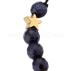7 chakra nove braccialetti con perline intrecciate di pianeti&nbsp;BJEW-TAC0001-01