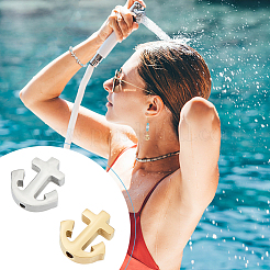 10 шт. 2-х цветные бусины из нержавеющей стали 304 STAS-UN0054-27