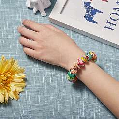 38шт 19 цвета ручной работы из полимерной глины европейские бусины CLAY-SZ0001-51