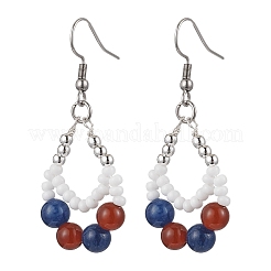 Серьги-капли из нержавеющей стали 304&nbsp;EJEW-MZ00462-02