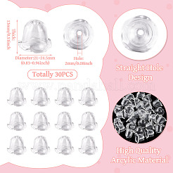 30 capuchon de perle en acrylique pour la fabrication de carillons éoliens&nbsp;TACR-TA0001-69F