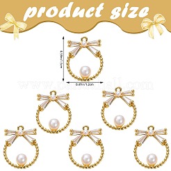 6 ciondoli in ottone con zirconi cubici&nbsp;KK-SZ0002-75