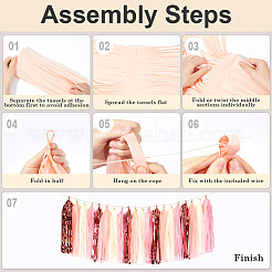 Алюминиевая фольга кисточки подвесная гирлянда баннер&nbsp;DIY-WH20011-29A