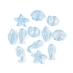 Transparente Acrylperlen mit Ozeanmotiv&nbsp;TACR-T028-69C