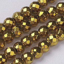 Chapelets de perles en hématite synthétique sans magnétiques&nbsp;G-G092-3mm-1
