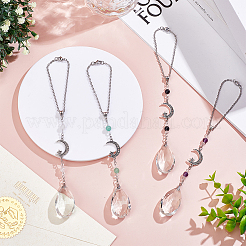 Подвеска для автомобиля в виде капли стекла&nbsp;HJEW-WH00083