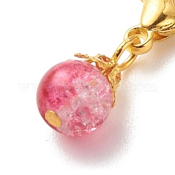 Подвесные украшения из двухцветного стекла с кракле HJEW-JM00704