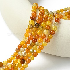 Окрашенные естественно дракон жил агат бисер пряди G-C068-6mm-15