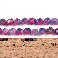 Окрашенные природные белый нефрит бисер пряди G-T139-8mm-45N