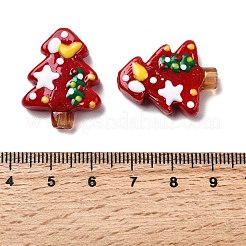 Рождественские эмалевые бусины ручной работы в технике лэмпворк LAMP-I027-07V