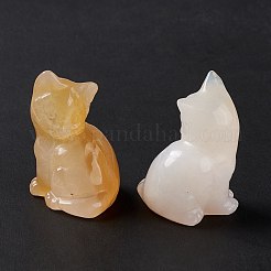 Décorations d'affichage de sculpture en agate de fleurs de cerisier naturelles&nbsp;G-F719-40G