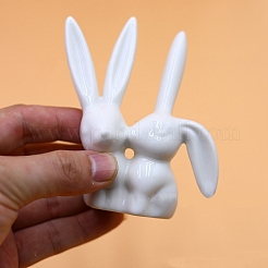 Фарфоровая скульптура кролика витрина украшения PW-WG617B0-01