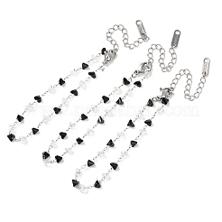 Браслеты из стеклянных треугольных бусин&nbsp;BJEW-G774-04P