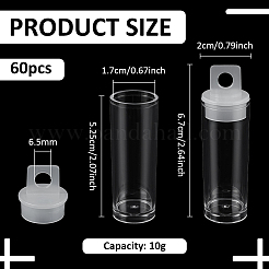 60 шт. трубочки из смоляных бусин с подвесным колпачком&nbsp;CON-BC0007-69