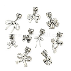 60 Stück 10 Stil Legierung Bowknot europäischen baumeln Charms&nbsp;PALLOY-CJ00189