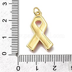 Октябрь рак груди розовая лента осведомленности латунные эмалевые подвески&nbsp;KK-G525-10G-06