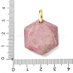 Natürliche Rhodonit-Anhänger mit Facettenschliff&nbsp;G-B188-03G-06