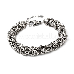 Armbänder aus byzantinischen Ketten aus Edelstahl 304 für Damen&nbsp;BJEW-P399-01B-P