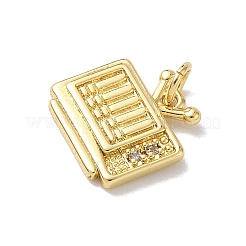 Латунные микропаве прозрачные кубические циркониевые подвески KK-A273-17G