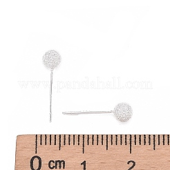 Boucles d'oreilles 925 boule en argent sterling texturées&nbsp;LS-EJEW-L202-004A