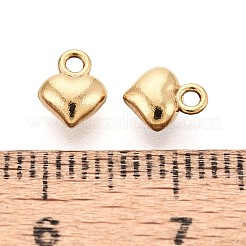 304ステンレスペンダント  ハートチャーム  イオンプレーティング（ip）  長持ちメッキ  18KGP本金メッキ  6.5x5.5x3mm  穴：1.2mm&nbsp;STAS-N125-19G
