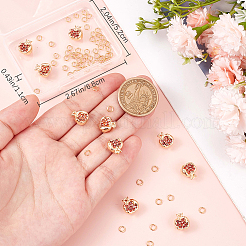 12 шт. латунные подвески с микропаве из шоколадного кубического циркония KK-CN0003-22