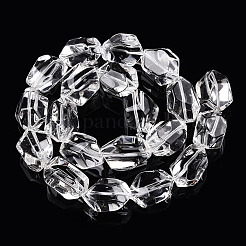 Нити из натурального кварцевого хрусталя класса ab+ G-R439-17C-1