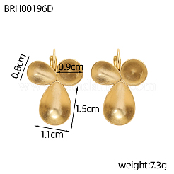 Boucles d'oreilles à tige en acier inoxydable 304&nbsp;STAS-OY015-76G