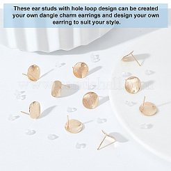 30 шт. латунные серьги-гвоздики KK-DC0001-27