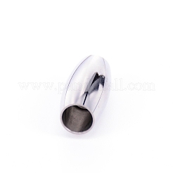 ステンレス鋼マグネットクラスプ  オーバル  ステンレス鋼色  18x8mm  内径：4mm&nbsp;STAS-CJC0003-04P-C