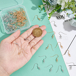 100 шт. 2-х цветные латунные французские крючки с катушкой и шариком KK-SC0003-62