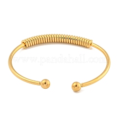 Браслеты-манжеты из нержавеющей стали 304 с ионным покрытием (IP) BJEW-P331-06G