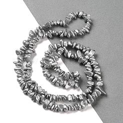 電気メッキガラスビーズセット  チップ  ライトグレー  2.5~6.5x3~10x4~12.5mm  穴：1mm  33.86''（86センチメートル）&nbsp;GLAA-P062-B07