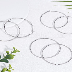 3 пара серег-колец из нержавеющей стали 304&nbsp;EJEW-LP0001-04