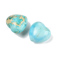 Окрашенный натуральный императорский яшмовый сердечный пальмовый камень G-Q021-03