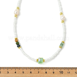 Collane con perline heishi di avventurina verde naturale&nbsp;NJEW-JN06249-01