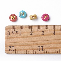 Непрозрачные разноцветные акриловые бусины MACR-Q242-011A