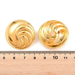 304ステンレススチールスタッドピアス  ゴールドカラー  渦巻き  半円  30mm&nbsp;EJEW-F406-03E-G